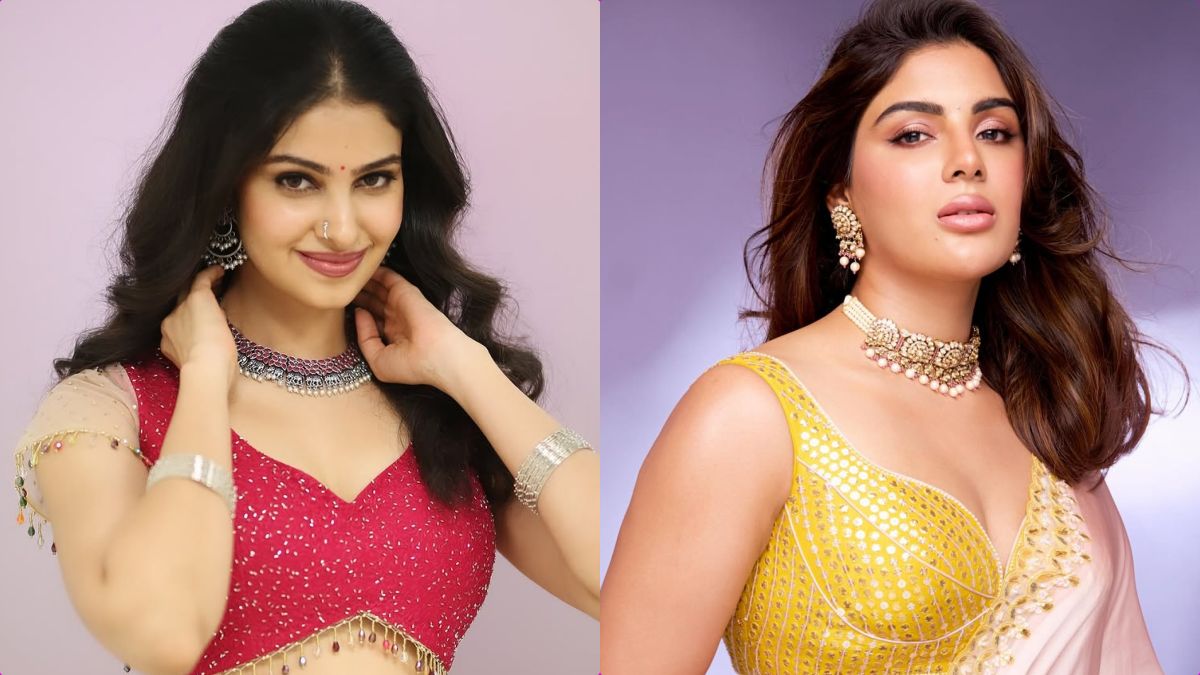 Collage of actor Ram Charan with actresses Samyuktha Menon and Manasa Varanasi.