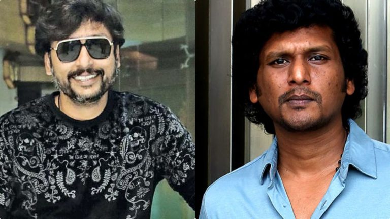 Actor RJ Balaji speaking at an event about director Lokesh Kanagaraj missing his vote due to a missed flight.