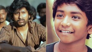 RJ Balaji and Ken Karunaas during the filming of the movie Sorga Vaasal on the shooting spot.