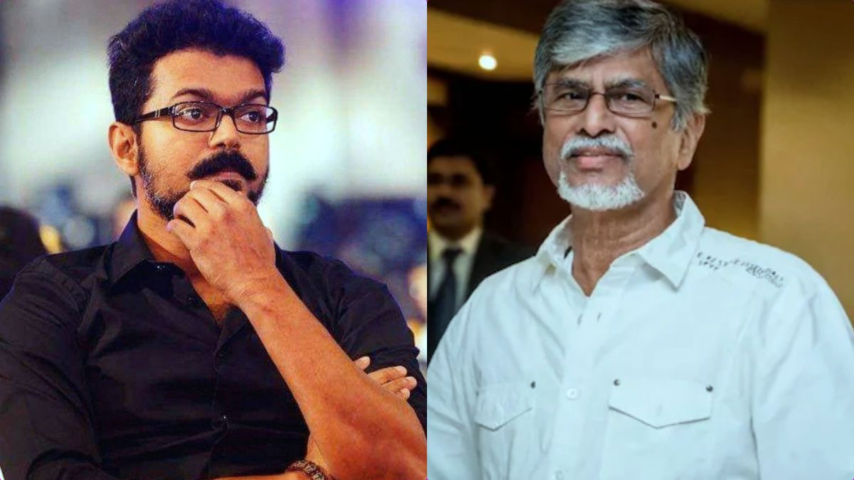 Director S.A. Chandrasekhar speaking during an interview about actor Vijay's Jananayagan movie leak.