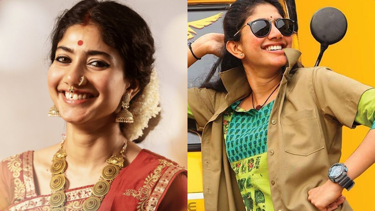 Actress Sai Pallavi looking emotional while clarifying about her Tamil identity and language controversy.