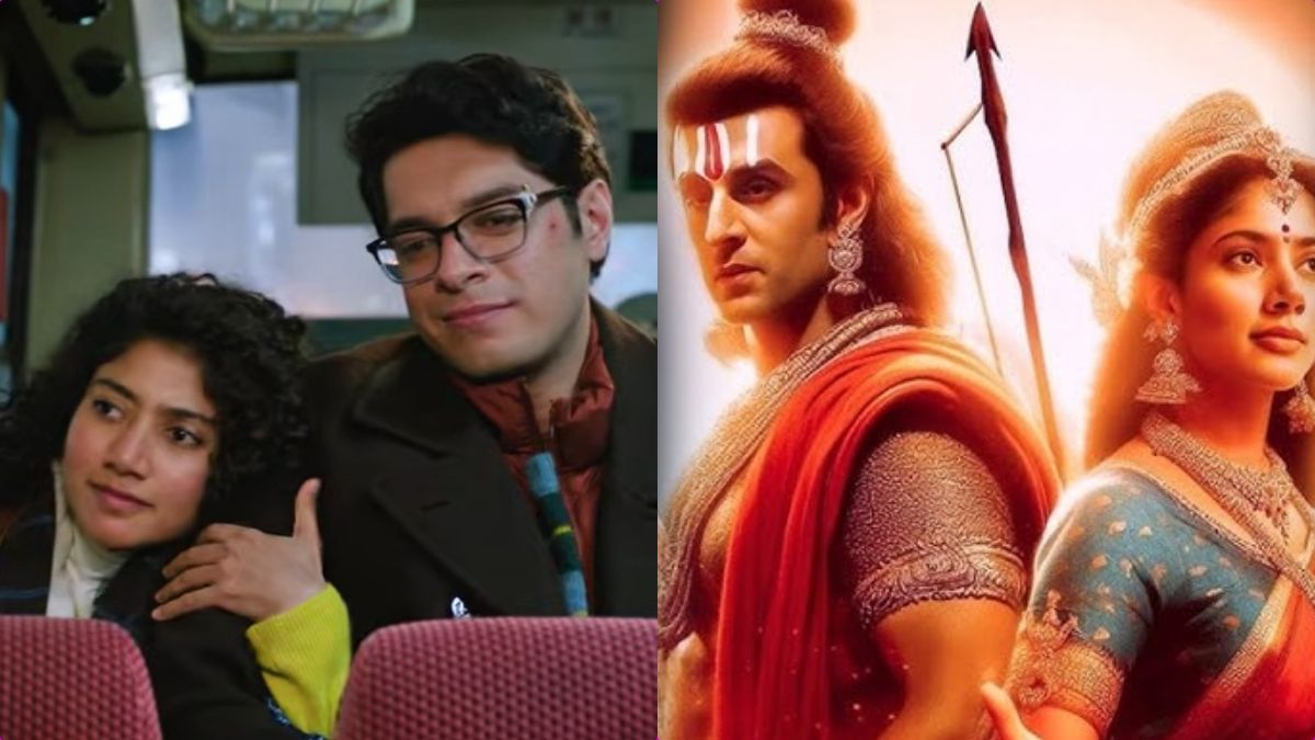 Sai Pallavi and Junaid Khan in a romantic snowy scene from their upcoming movie Ek Din.