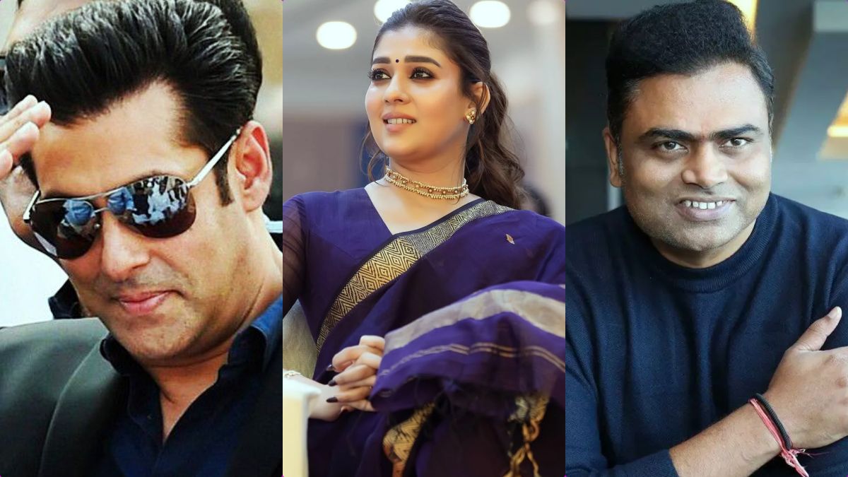 Actor Salman Khan and Director Vamshi Paidipally at the official pooja ceremony of their new film produced by SVC.