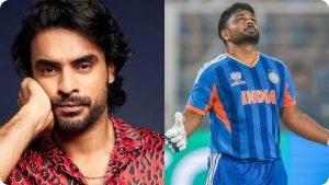Sanju Samson & Tovino Thomas : பிராட் பிட் படத்தை விட சஞ்சுவின் மேட்ச் தான் முக்கியம் - டோவினோ நெகிழ்ச்சி! Indian cricketer Sanju Samson and Malayalam actor Tovino Thomas sharing a friendly moment.