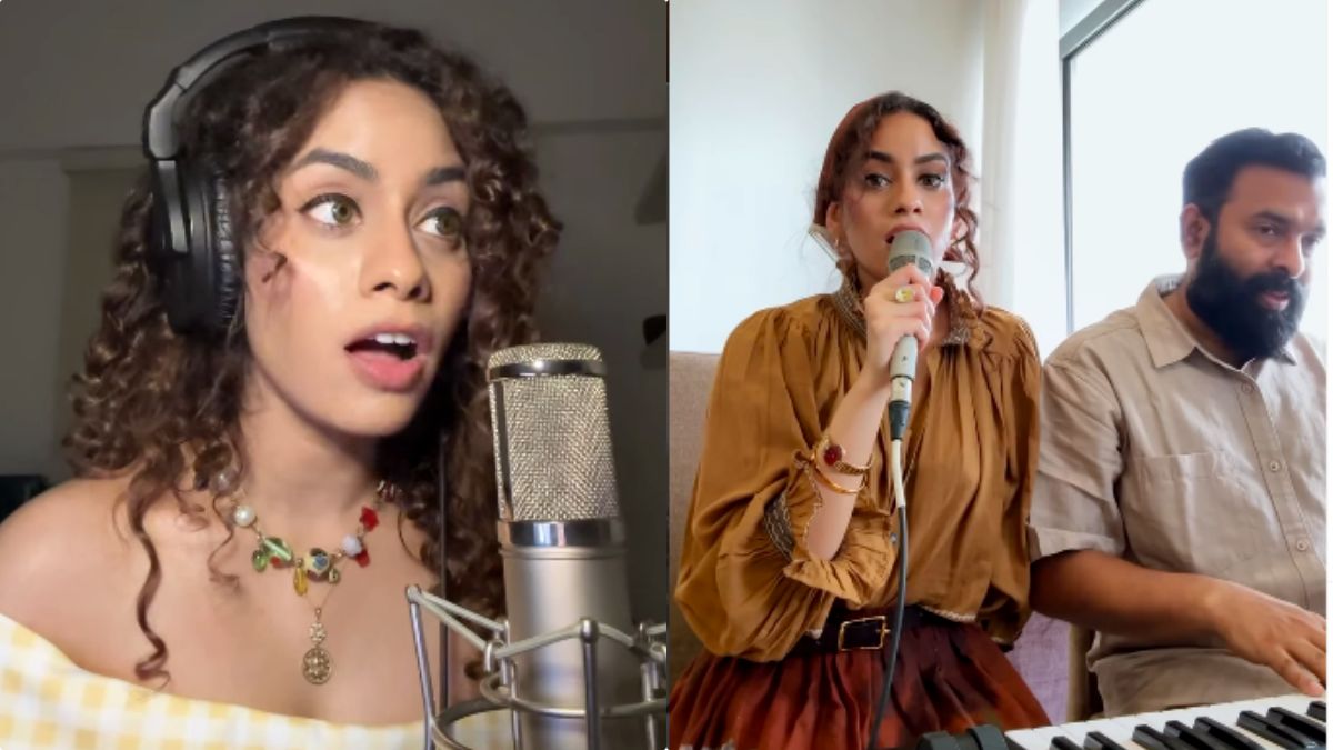 Singer Dhee and Music Director Santhosh Narayanan in a single frame during the production of the independent album Vari Vari.