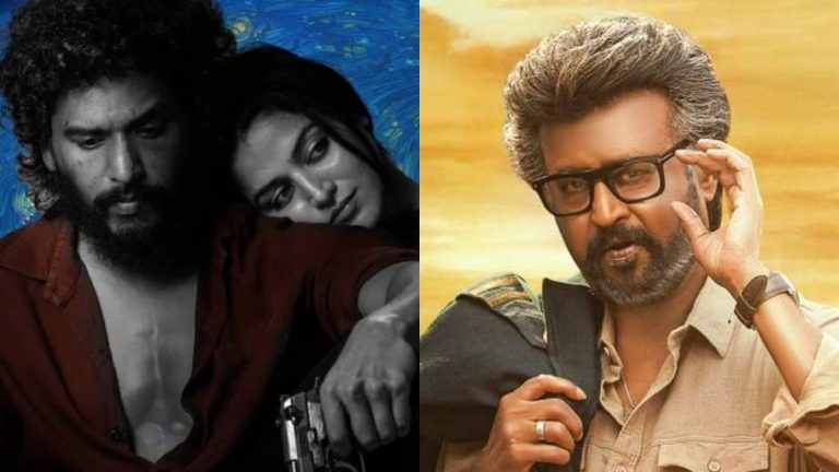 Posters of Rajinikanth's Jailer 2 and Lokesh Kanagaraj's DC movie representing the OTT deal.