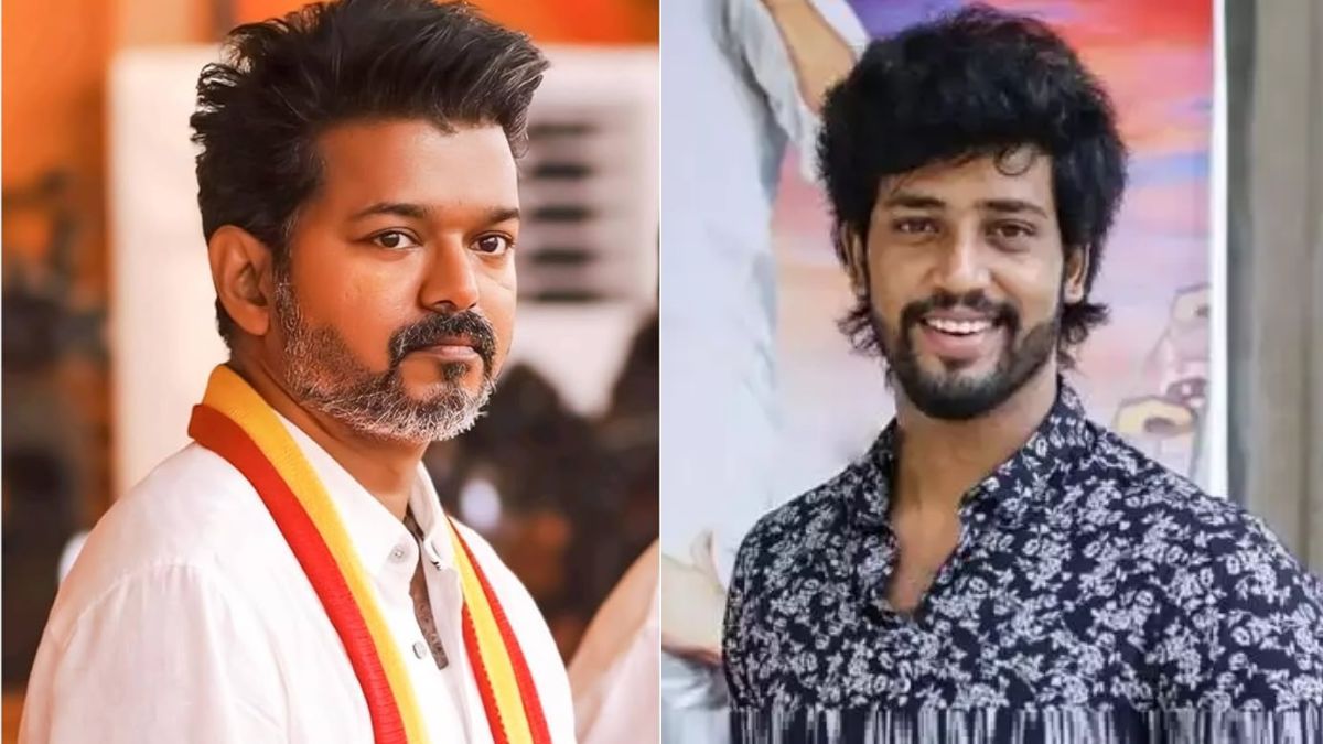 Director Umapathy Ramaiah at a press conference using a lion metaphor to defend his film TN 2026.