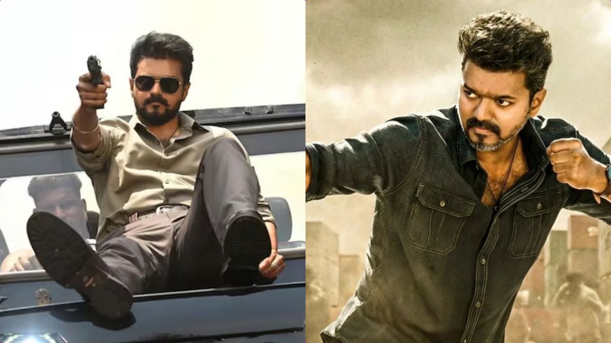 A snapshot from the leaked clips of actor Vijay's alleged project Jananayagan.