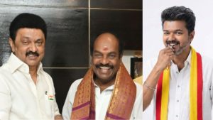 VIJAY TVK vs DMK : "விஜய் ஒரு முதிர்ச்சியற்ற நடிகர்" – புதுச்சேரியில் கிளம்பிய அரசியல் அனல்! TVK chief Vijay campaigning in Puducherry and DMK leader Jagathrakshakan's response on political maturity.