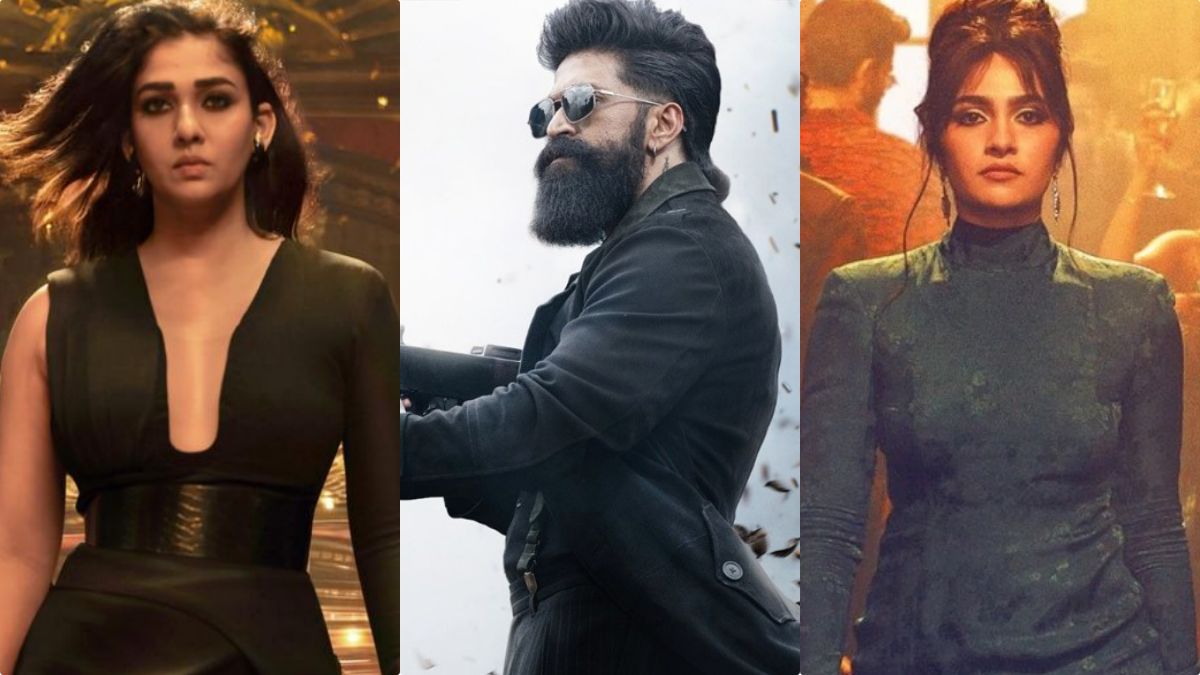 Lead cast of Toxic movie featuring Rockstar Yash, Nayanthara, and Rukmini Vasanth.