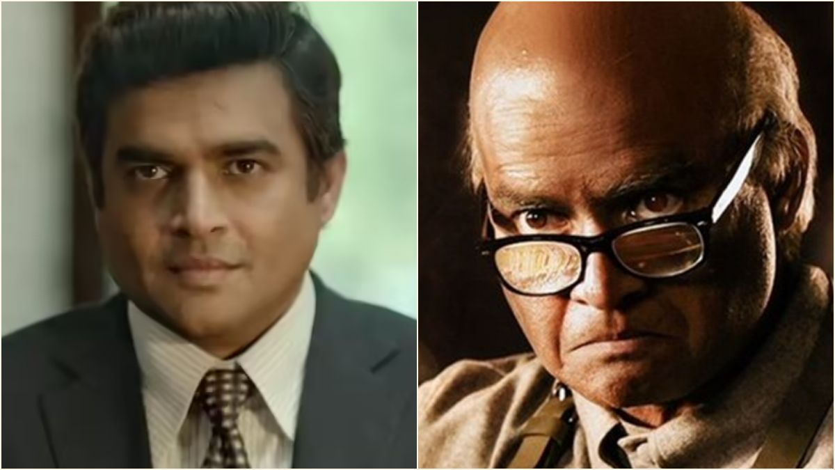 Madhavan's GDN Worldwide Release Date Out! — "பிரிட்டிஷ்காரர்களை பயப்பட வச்ச தமிழனின் கதை!" — மாதவனின் 'ஜிடிஎன்' ரிலீஸ் தேதி அதிகாரப்பூர்வ அறிவிப்பு; இணையத்தை அதிர வைக்கும் மாஸ் போஸ்டர்! 1 Actor R Madhavan showcasing multiple distinct age look transformations and getups representing scientist G. D. Naidu from the biographical movie GDN.