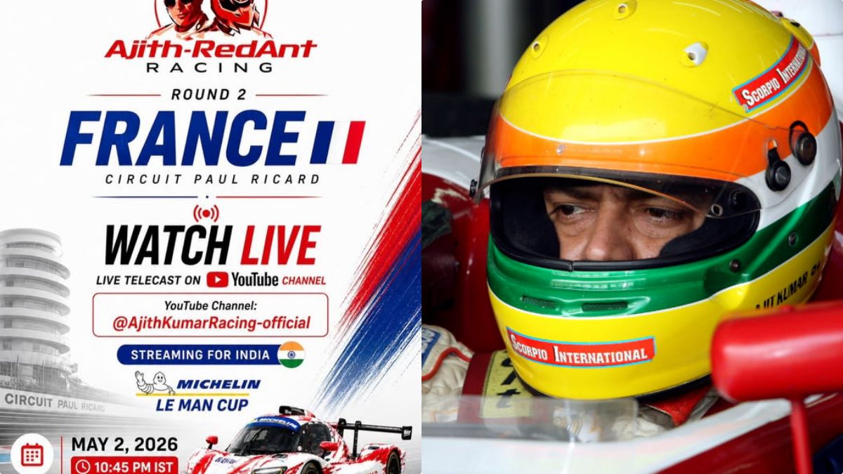 Actor Ajith Kumar in his racing gear preparing for the Michelin Le Mans Cup Round 2 in France.