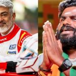 A combined image showing BJP politician Annamalai and actor Ajith Kumar on the occasion of the actor's birthday.
