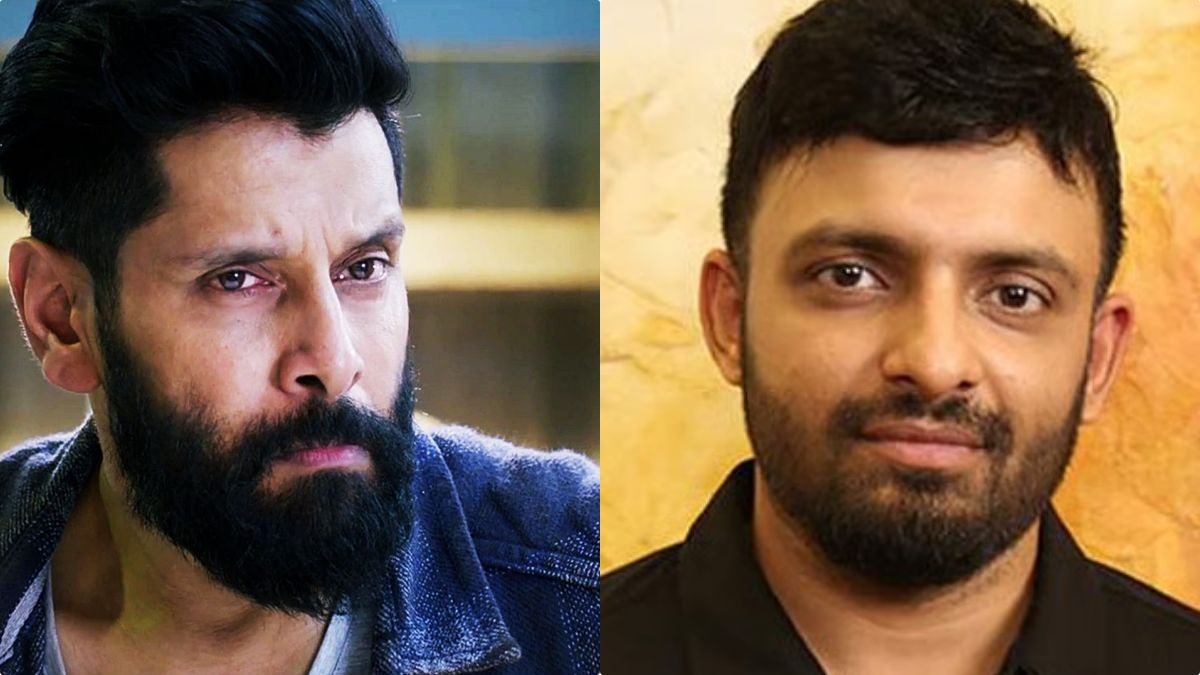 Actor Chiyaan Vikram's Chiyaan 63 movie shooting update featuring Riya Shibu, Urvashi, and MS Bhaskar directed by Anand Shankar.