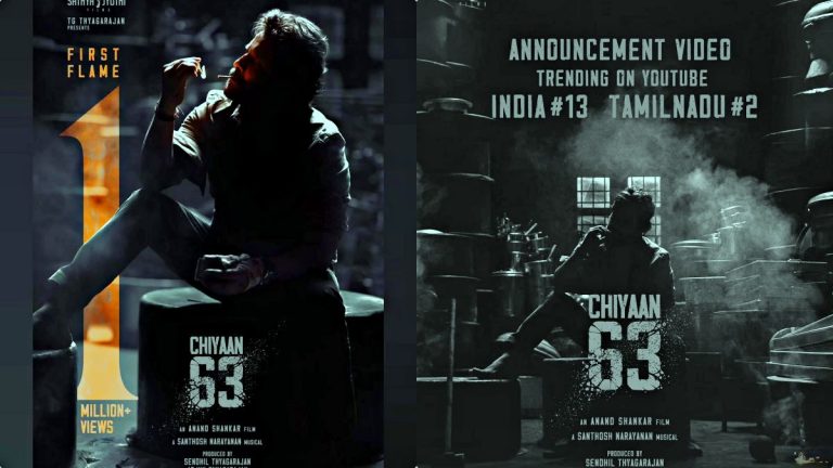 Official announcement still of actor Chiyaan Vikram's 63rd movie directed by Anand Shankar.