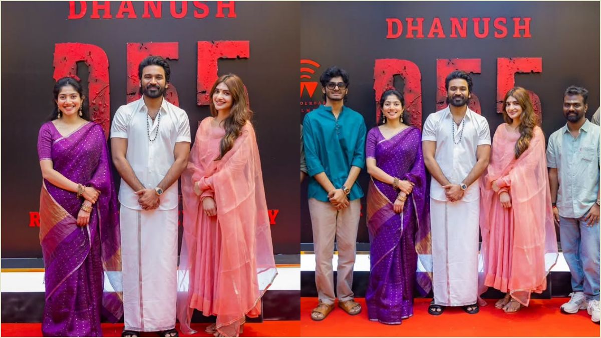 #D55 Update: தனுஷ் ஆடிய வெறித்தனமான டான்ஸ்; ஷூட்டிங் ஸ்பாட்டில் மிரண்டு போன சாண்டி மாஸ்டர்! 1 Actor Dhanush and choreographer Sandy Master on the sets of director Rajkumar Periasamy upcoming movie D55.