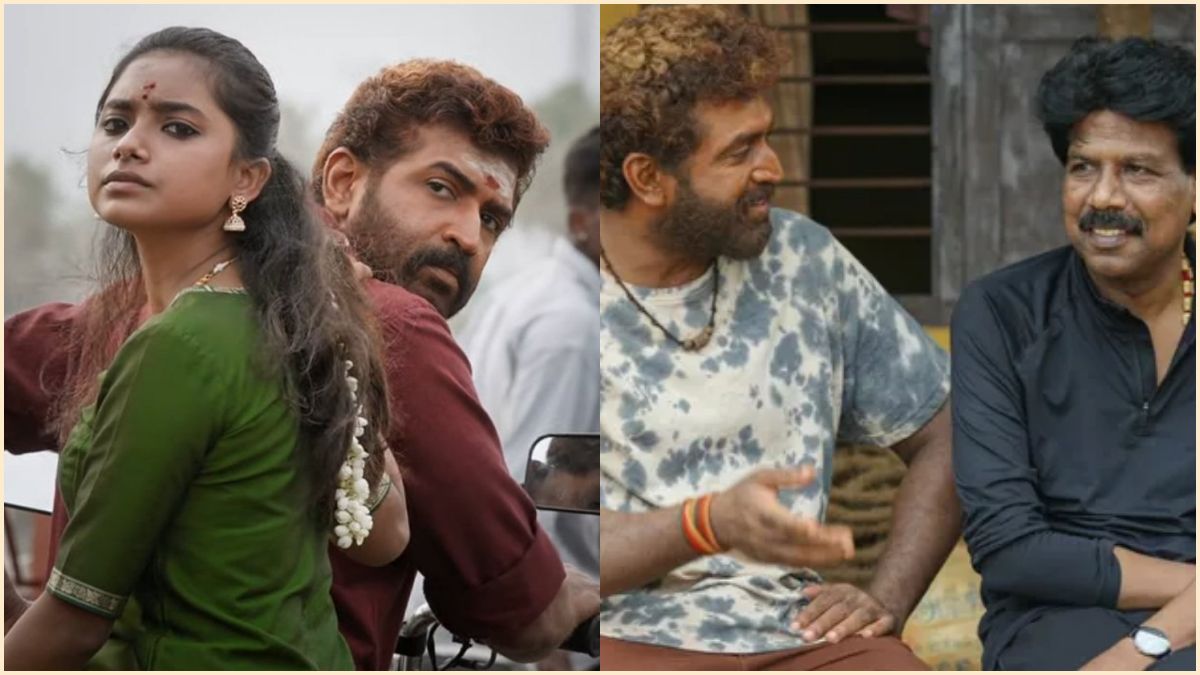 Director Bala instructing actors on the rustic and raw shooting floor set of his acclaimed Tamil drama film Vanangaan.