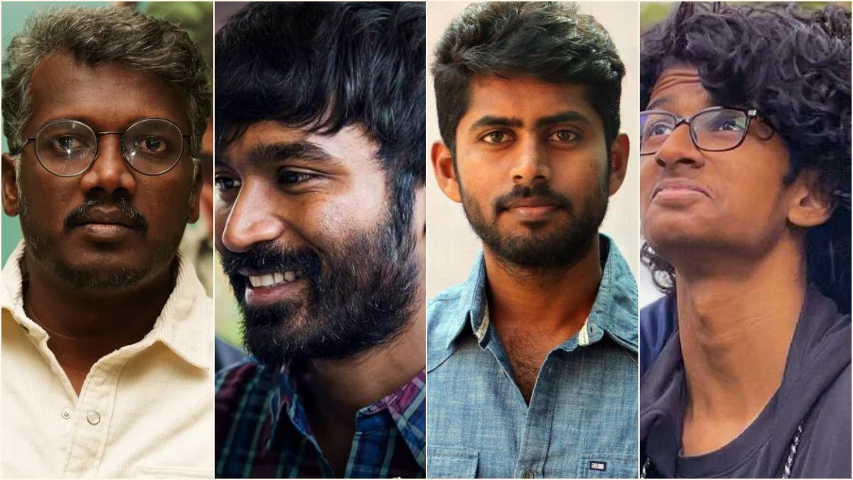 Mari Selvaraj Turns Producer! — "இயக்குநரைத் தொடர்ந்து இப்போ தயாரிப்பாளர் ஆட்டம்!" — அமீர் நடிக்கும் புதிய படத்துக்கு மாரி செல்வராஜ் போட்ட மாஸ் ஸ்கிரிப்ட்; தனுஷ், கதிர் ப்ராஜெக்ட்ஸ் பத்தின லேட்டஸ்ட் பஸ்! 1 Director Mari Selvaraj intensely explaining a script sequence and giving direction to actor Dhanush and actor Kathir on a movie set.
