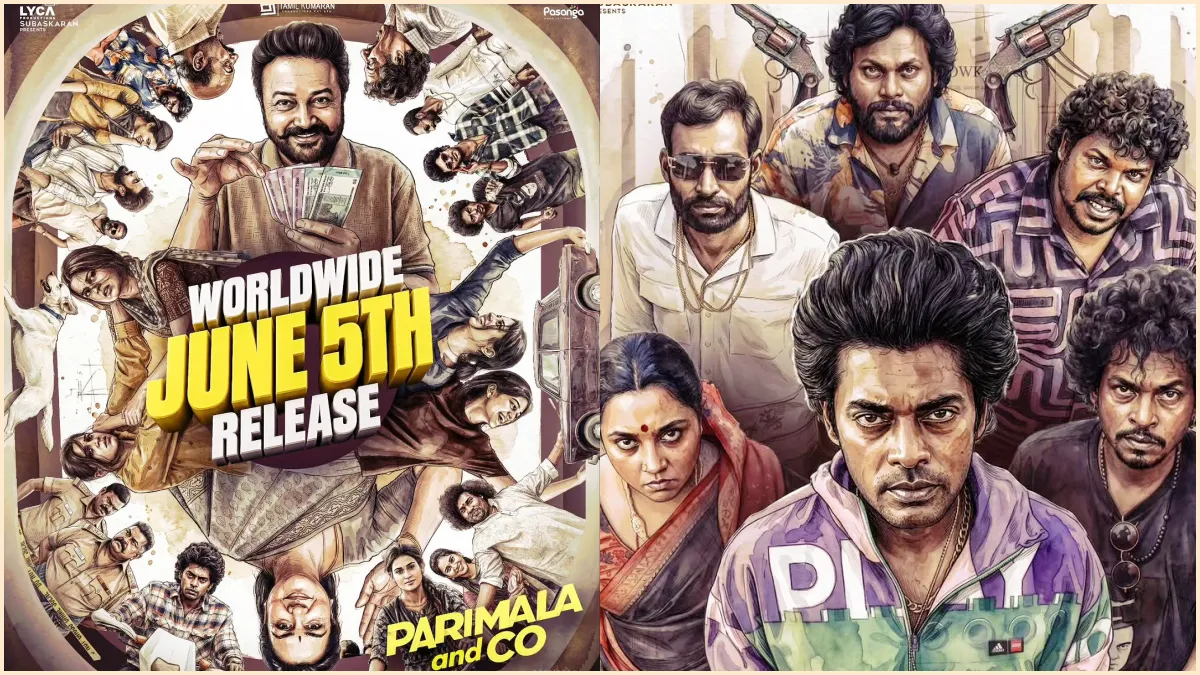 Director Pandiraaj's upcoming Tamil movie Parimala And Co starring Jayaram and Urvasi official release date poster.