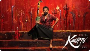 Actor Suriya and Dream Warrior Pictures logo representing the financial crisis and Karuppu movie release updates.