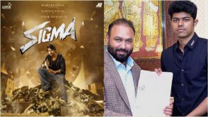 Director Jason Sanjay debut action heist movie Sigma starring Sundeep Kishan theatrical release date poster on July 31.