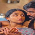 A movie review poster of Dhanush's Kara featuring key highlights like 'Intense Heist Thriller' and 'Terrific Performance'.