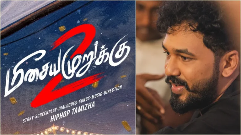 Official poster announcing the 3rd single Goindhamma from Hiphop Tamizha's Meesaya Murukku 2 releasing on May 21.