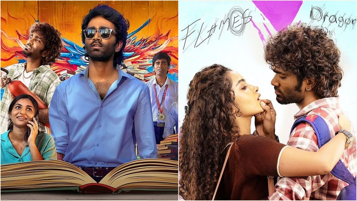 Ashwath Marimuthu Turns Actor! — "இப்போ டைரக்டர் டூ ஹீரோ அவதாரம்.. அதுவும் நம்ம பிரதீப் தயாரிப்புல!" — அஸ்வத் மாரிமுத்துவை நடிகராக களம் இறக்கும் பிரதீப் ரங்கநாதன்; கோலிவுட்ல செம ஹைப்! 1 Actor Pradeep Ranganathan as a college student in a vibrant, rebellious posture alongside director Ashwath Marimuthu on the sets of the film Dragon.