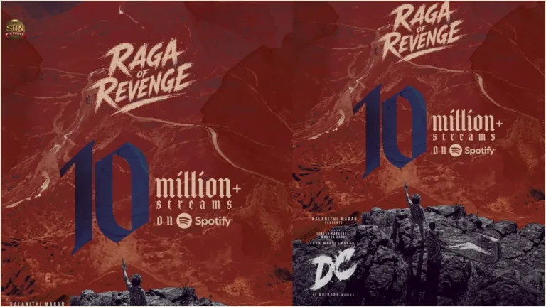 Sun Pictures celebrating 10 million plus Spotify streams milestone poster for the viral hit track Raga Of Revenge.