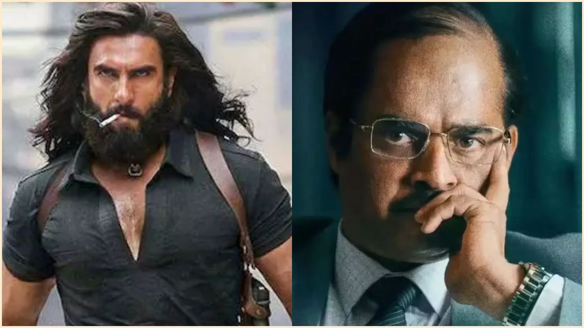 Ranveer Singh and R Madhavan in high-intensity character avatars from director Aditya Dhar's blockbuster spy-thriller film Dhurandhar.