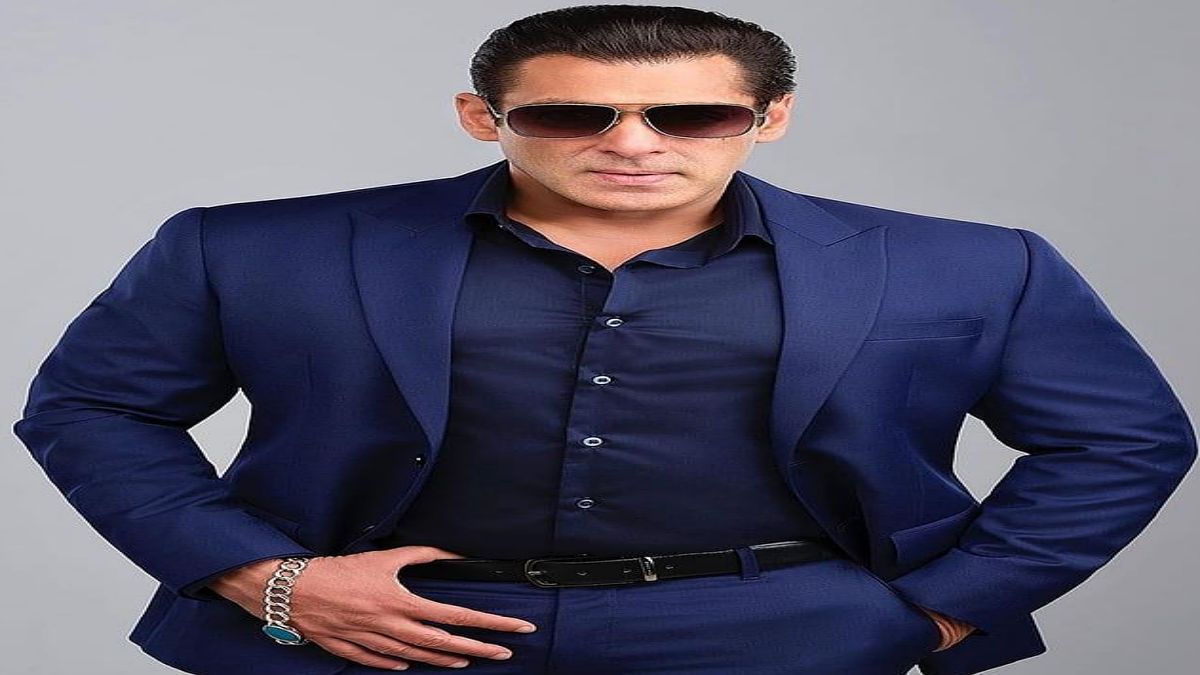 Bollywood actor Salman Khan smiling and interacting during a candid media interview segment.