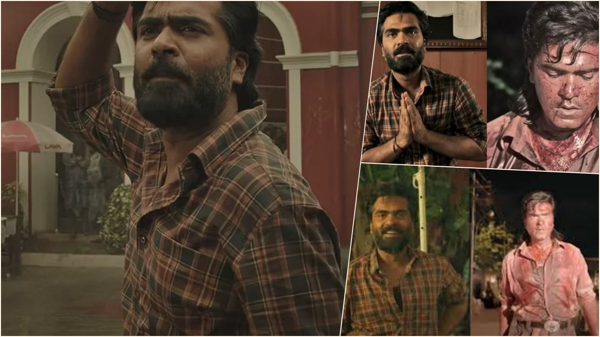 Behind-the-scenes exclusive still of actor Silambarasan TR looking fierce on the sets of Vetri Maaran's action drama Arasan.