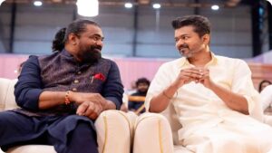 The New Era: "தளபதி டூ சிஎம்!" — 'ஜன நாயகன்' திரையில் ஒளிரப்போகும் விஜய்யின் வரலாற்றுச் சிறப்புமிக்க டைட்டில் கார்டு! A graphic represention of actor-turned-CM Vijay's new title card for the movie Jana Nayagan.