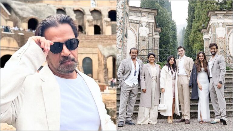 Action King Arjun statement from image_e51ce3.png announcing his second daughter's marriage to an American this October and joking about his well-built sons-in-law.
