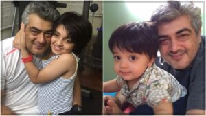 Actor Ajith Kumar celebrating Father's Day with his daughter Anoushka Kumar and son Advik Kumar shared officially by Shalini Ajithkumar.