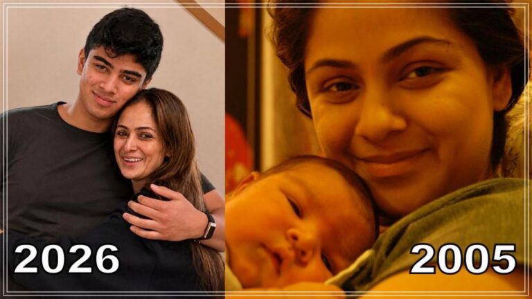 Evergreen Tamil actress Simran with her elder son Adheep and husband Deepak Bagga celebrating his birthday.
