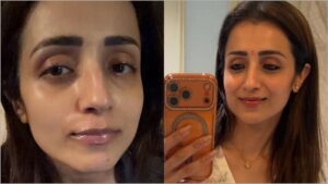 Actress Trisha Krishnan sharing her smiling magical may memory clicks on Instagram amid marriage rumors with CM Vijay in political circles.