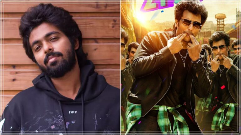 Music composer and actor GV Prakash Kumar officially releasing the first look poster of actor Jiiva's Jolliya Irundha Oruthan movie on his social media.