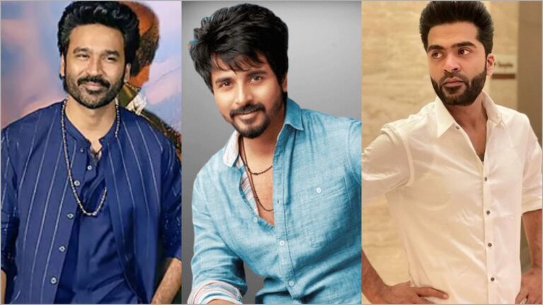 Mythri Movie Makers upcoming Tamil movie projects pipeline featuring Dhanush with Siruthai Siva, Silambarasan TR with Keerthiswaran, and Sivakarthikeyan with Jagan Shakti.