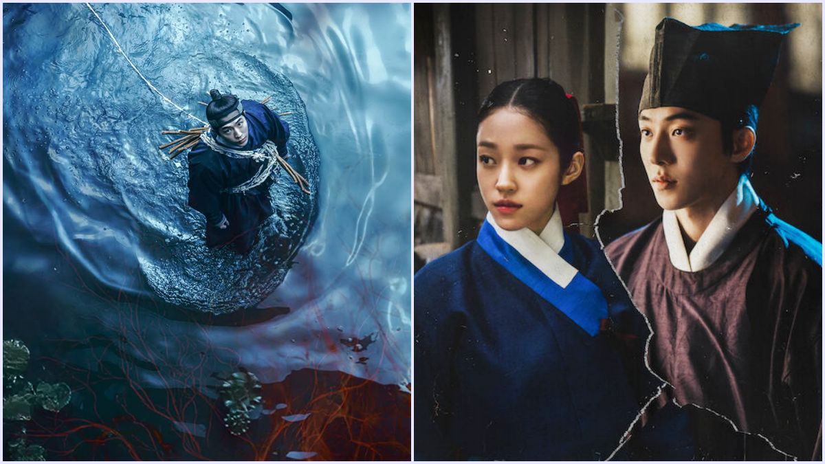 Official announcement poster of Netflix original dark fantasy Korean series The East Palace starring Nam Joo-hyuk and Roh Yoon-seo with Tamil dubbed availability.