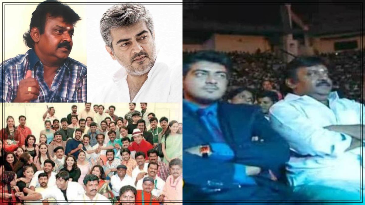 Ajith Kumar and Captain Vijayakanth regarding the 2002 star night event.