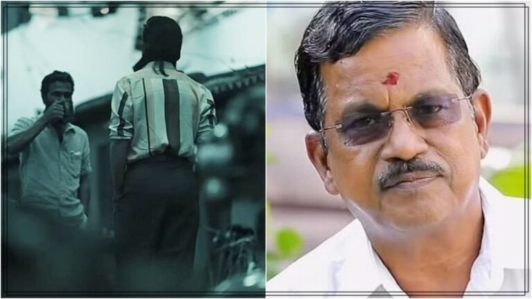Producer Kalaipuli S. Thanu and Simbu on the sets of Arasan.