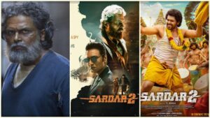 Innovative on-screen promotional display for Sardar 2 inside PVRINOX theatres.
