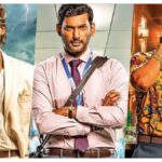 Magudam Movie Updates! - 3 வித்தியாசமான கெட்டப், இளையராஜா வெறித்தனம்: மகுடம் படம் பற்றி விஷால் மாஸ் பேட்டி! 6 Official editorial banner highlighting actor Vishal's three distinct getups in the movie Magudam.
