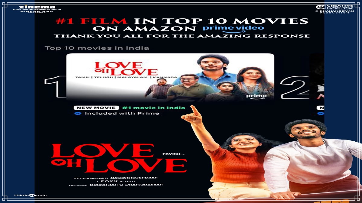 Actor Arya congratulating the team of Love Oh Love on its OTT success.