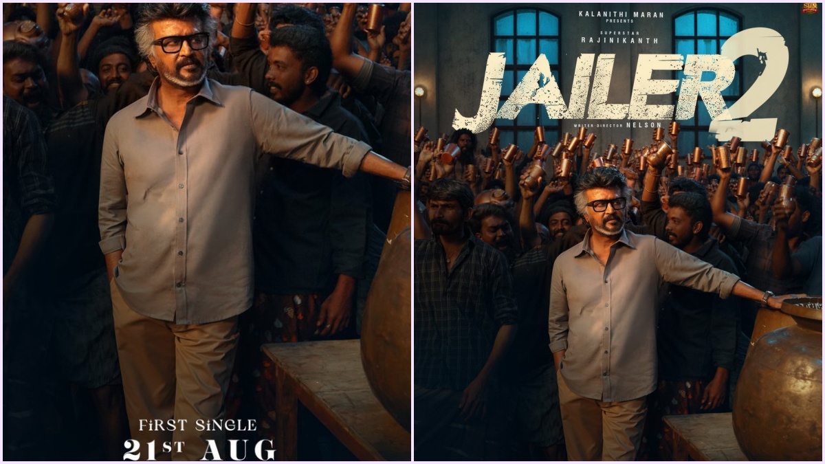 Superstar Rajinikanth in the new poster of Jailer 2.
