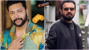 Actor Ravi Mohan's Next: ஐயப்ப பக்தராக களமிறங்கும் ஜெயம் ரவி!: 'மல்லிகாபுரம்' இயக்குநருடன் கைகோர்க்கும் மாஸ் ஹீரோ - லேட்டஸ்ட் சினிமா அப்டேட்! Concept graphic representing Jayam Ravi's devotional film directed by Vishnu Sasi Shankar.