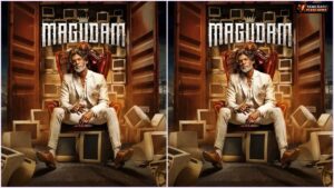Official digital streaming announcement graphic for the Tamil movie Magudam on Zee5.