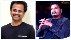 Concept graphic representing the historic collaboration between directors Shankar and AR Murugadoss.