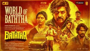 "விஜய்சேதுபதியின் 'பத்தா' டீசர் வெளியீடு: மிரட்டலான ரெட்ரோ அவதாரத்தில் மக்கள் செல்வன்! Official teaser poster for Vijay Sethupathi's period action drama Baththa.